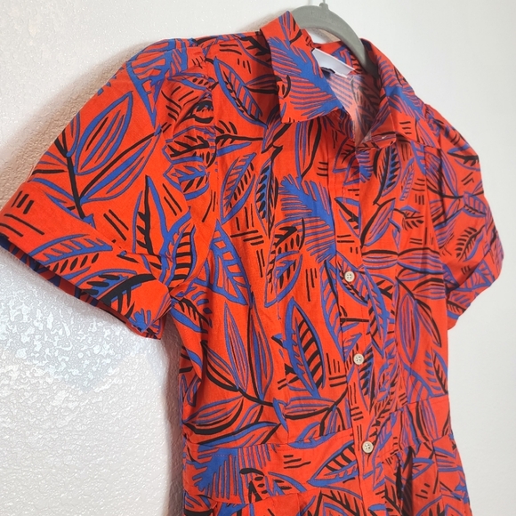 Alexis x Target Tropical Leaf Button Front Shirt Dress - Picture 8 of 14